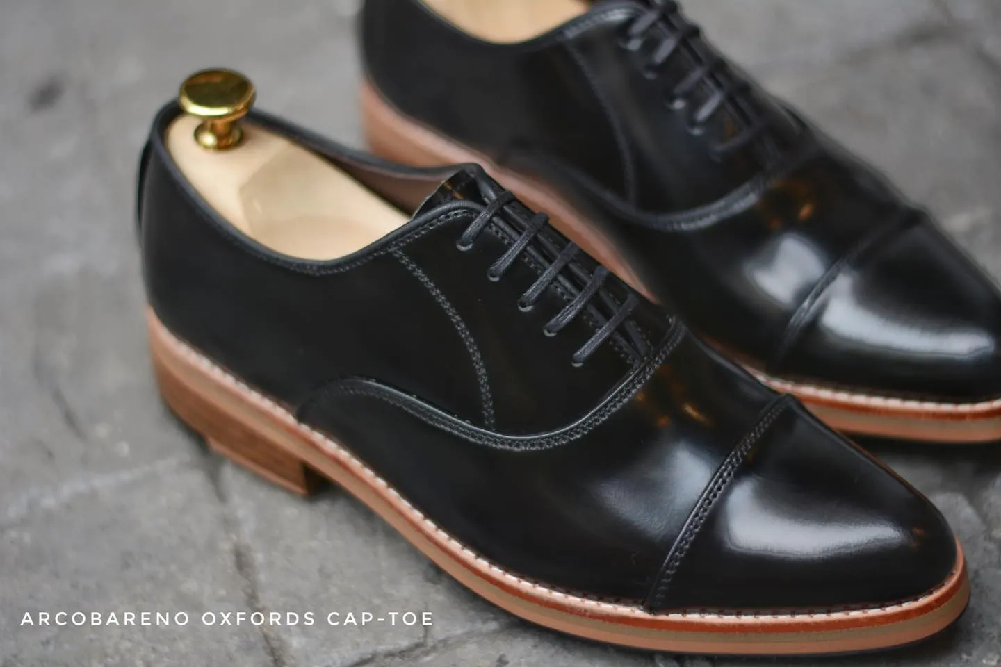502-1 Oxford PianoBlack x Wooden Soles