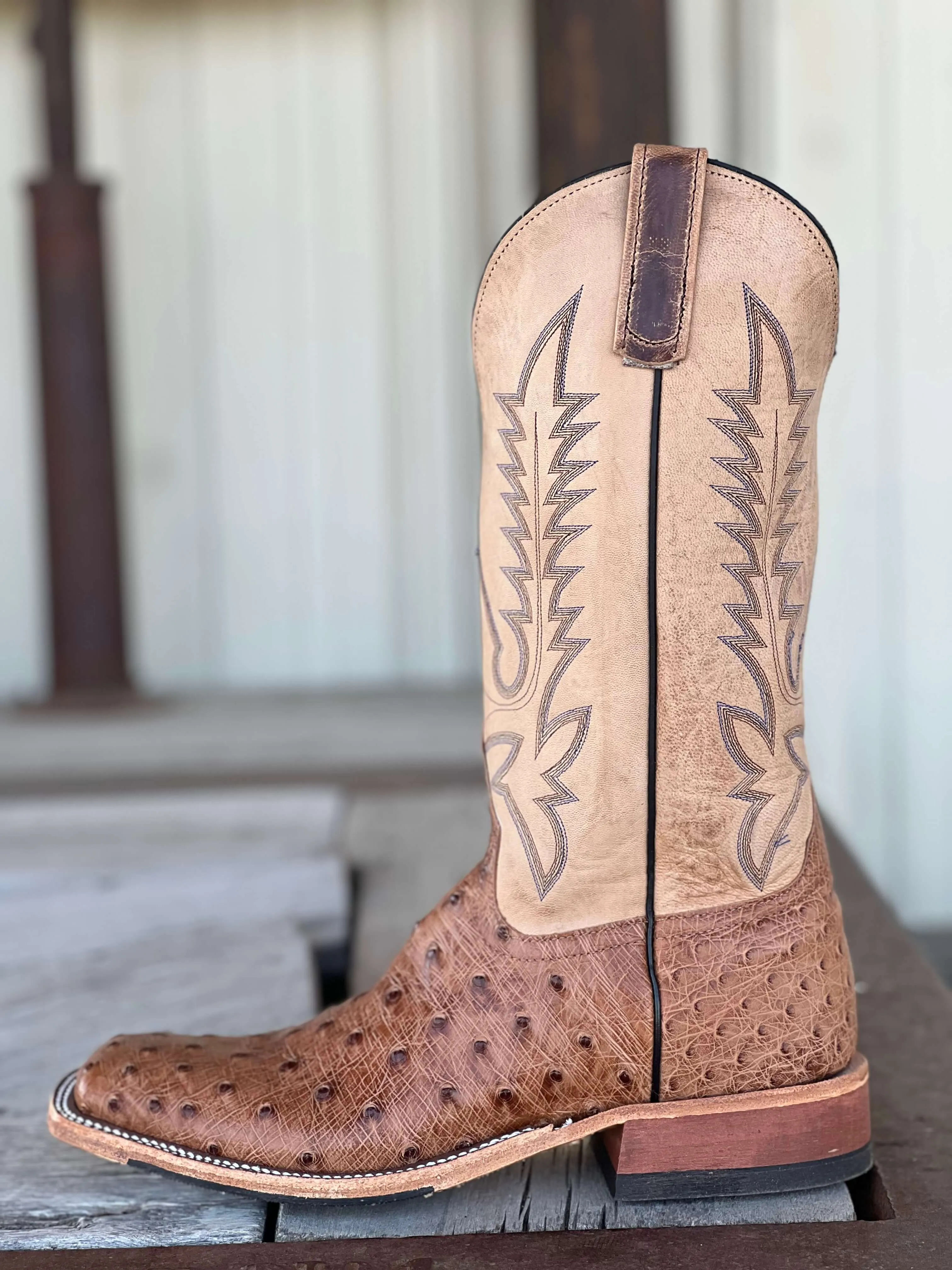 Anderson Bean | Brandy Bruciato Full Quill Ostrich Boot