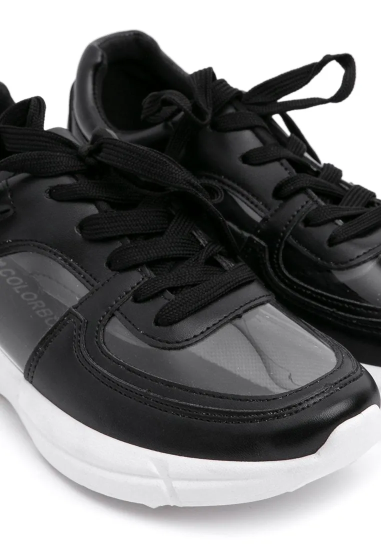 Black Transparent Sporty Shoes