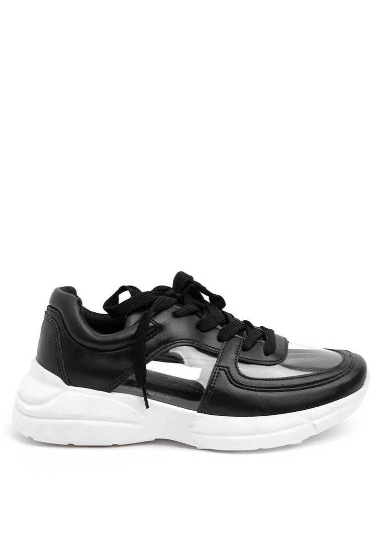 Black Transparent Sporty Shoes