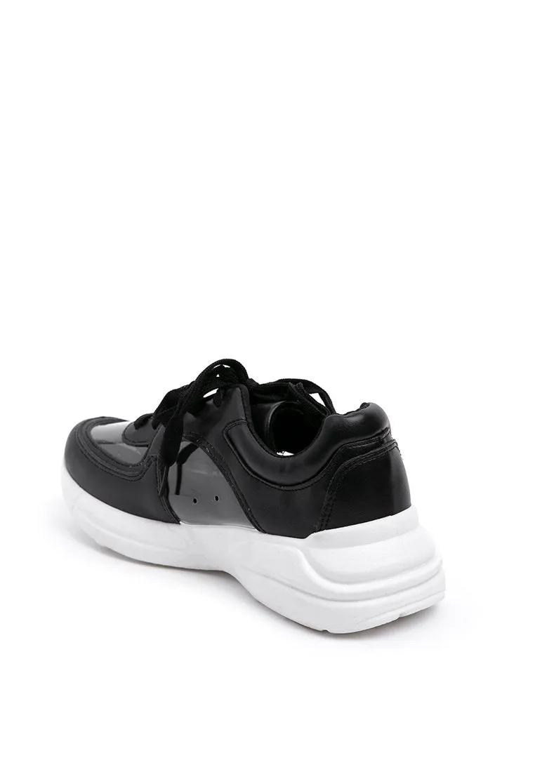 Black Transparent Sporty Shoes