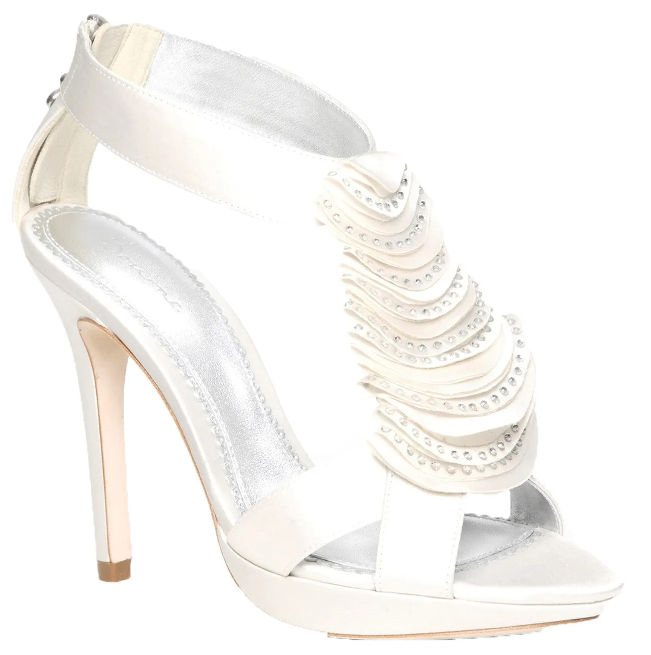 Bourne Women's Georgia Satin Peeptoe Bridal Shoes