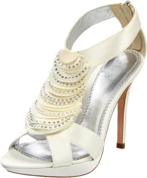Bourne Women's Georgia Satin Peeptoe Bridal Shoes