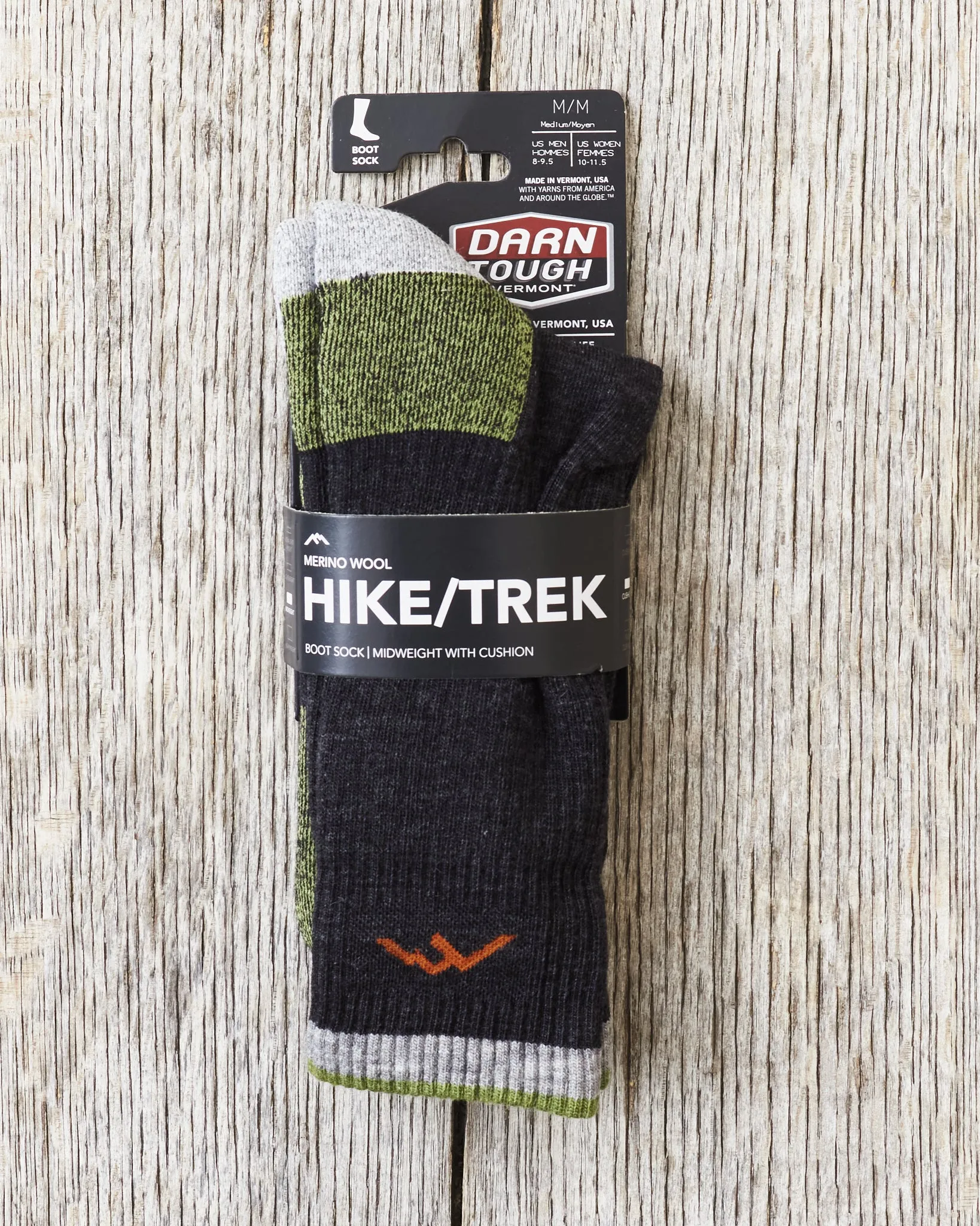 Darn Tough 1403 Lime Midweight Wool Socks Hiker Boot Sock Cushion
