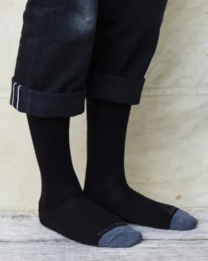 Darn Tough 6032 Black Merino Wool Lifestyle Crew Lightweight Socks