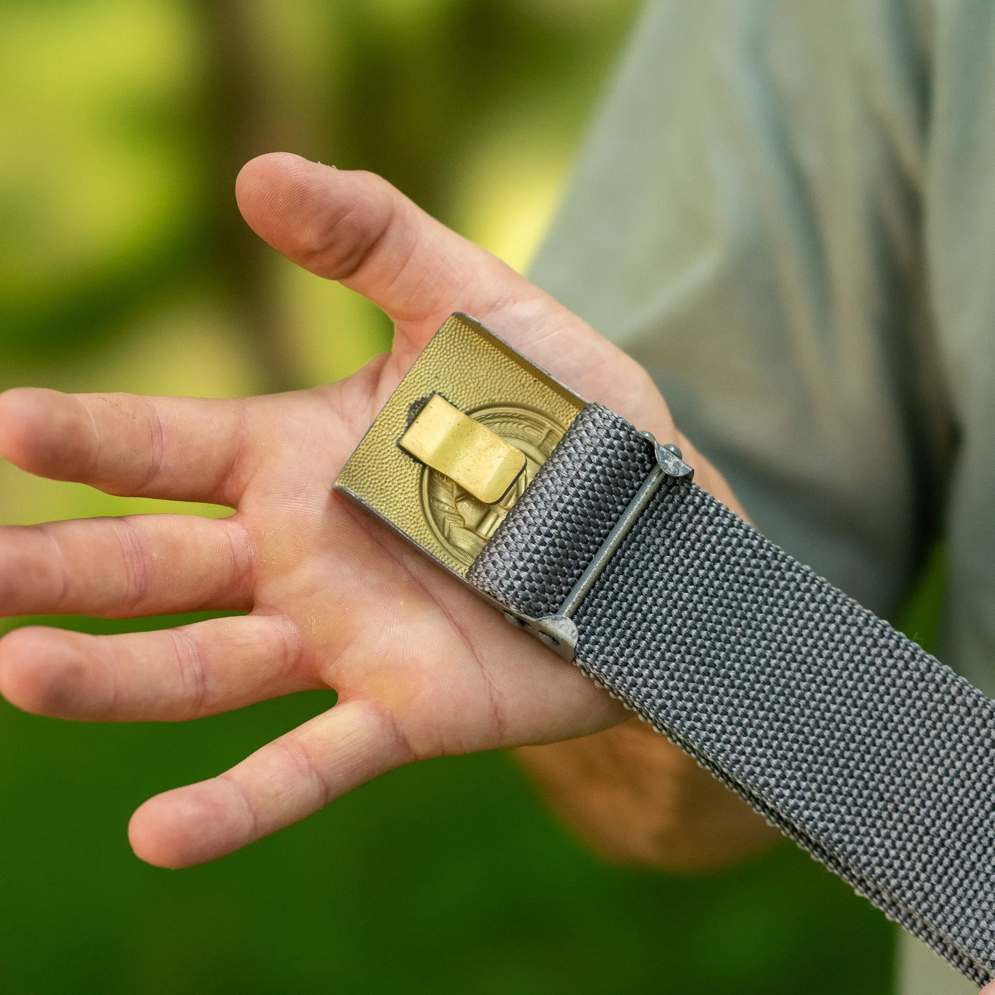 East German Grey Combat Belt
