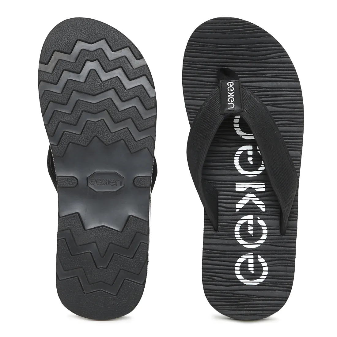 Eeken EFBG3025 Black Everyday Flip Flops For Men