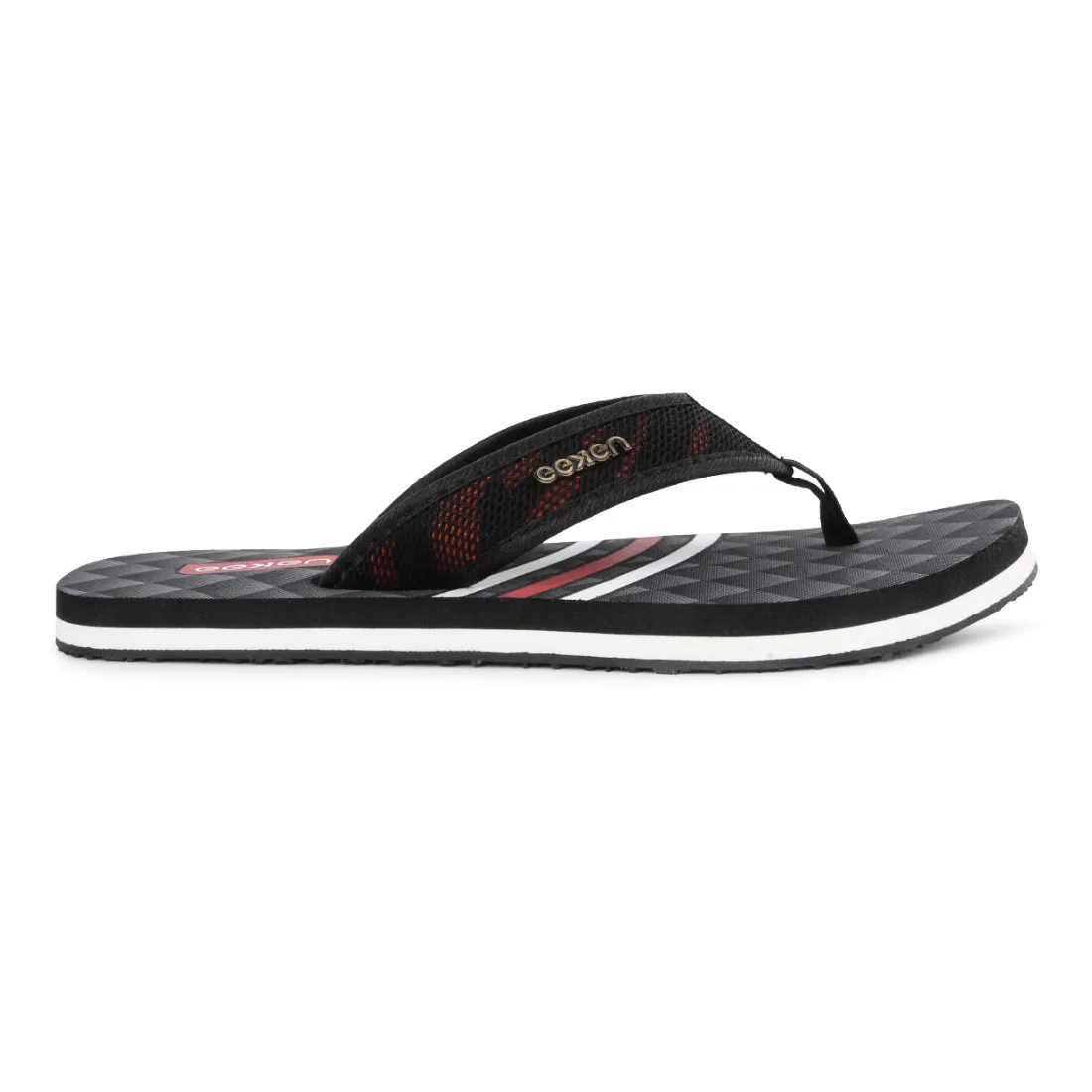 Eeken EFBGO2404S Black Lightweight Washable Dailywear Durable Flip Flops For Men