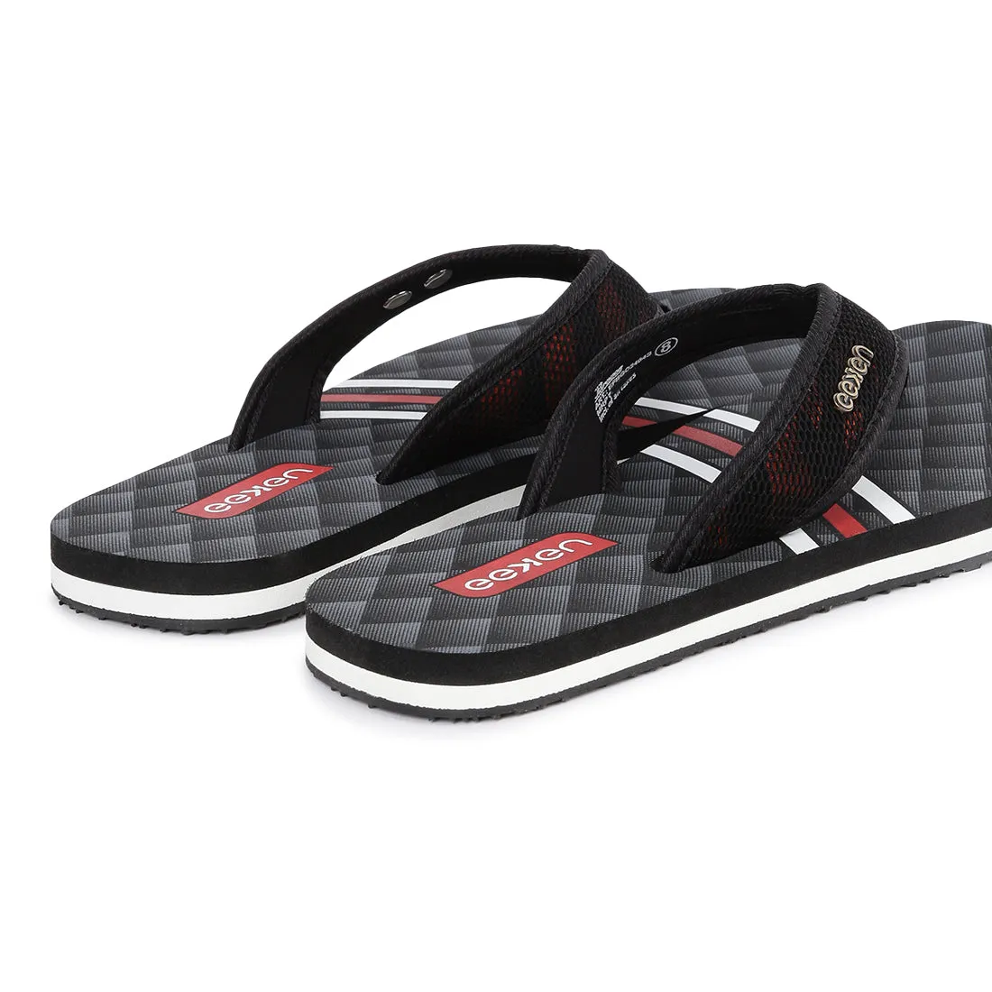Eeken EFBGO2404S Black Lightweight Washable Dailywear Durable Flip Flops For Men