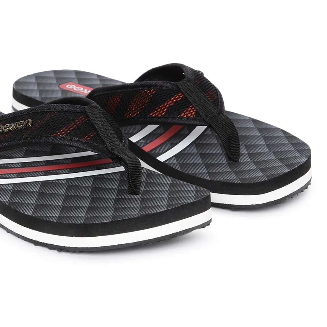 Eeken EFBGO2404S Black Lightweight Washable Dailywear Durable Flip Flops For Men