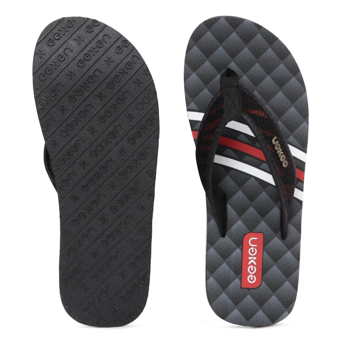 Eeken EFBGO2404S Black Lightweight Washable Dailywear Durable Flip Flops For Men