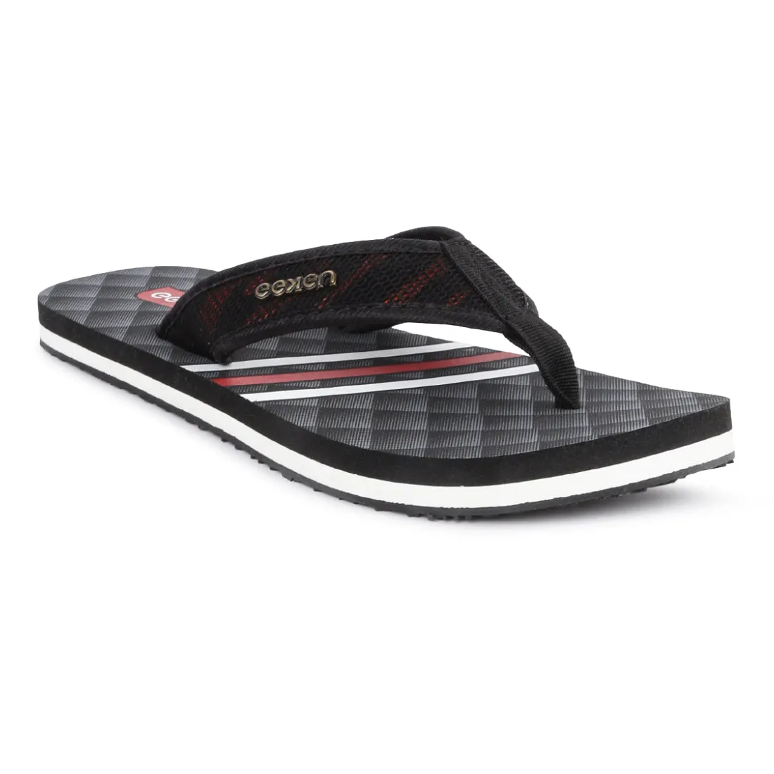 Eeken EFBGO2404S Black Lightweight Washable Dailywear Durable Flip Flops For Men