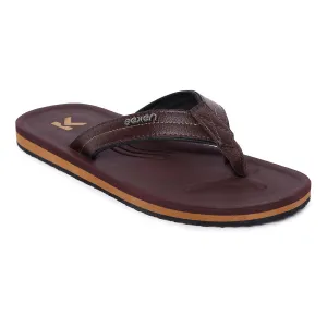 Eeken EFBGO2409 Brown Lightweight Washable Dailywear Durable Flip Flops For Men