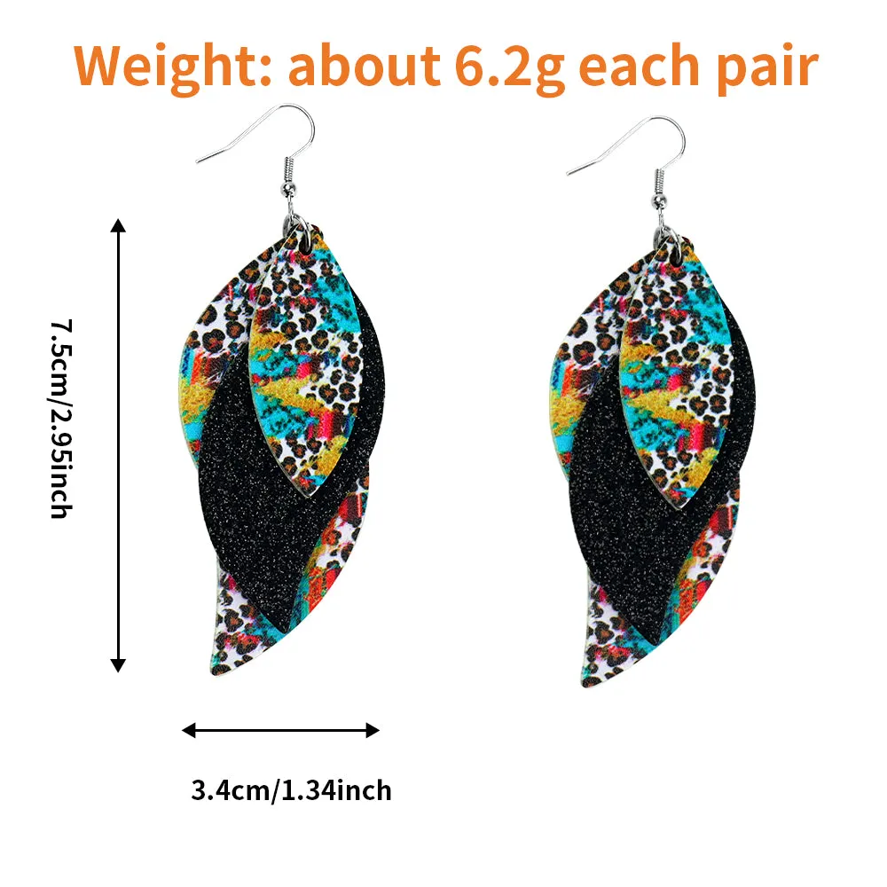 Fancy Flip Flops Faux Leather Teardrop Ear Bling Two Styles Available