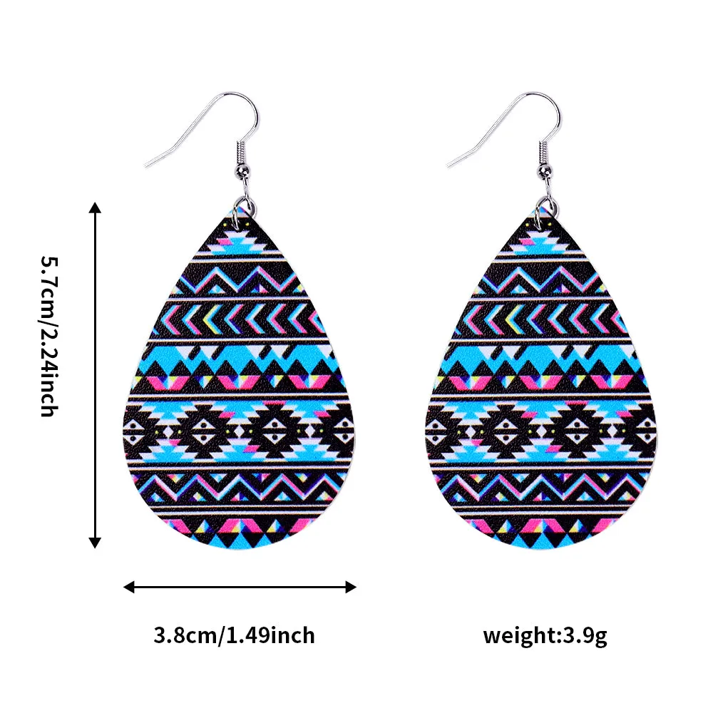 Fancy Flip Flops Faux Leather Teardrop Ear Bling Two Styles Available