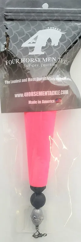 Four Horsemen Tackle Concave Popper Cork Pink 4" 1pk
