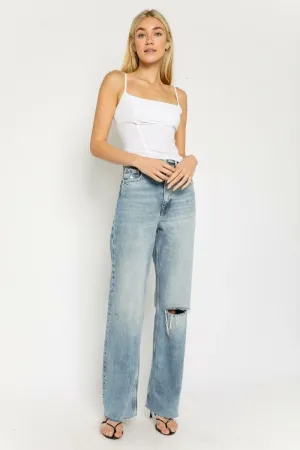 Keep It Simple White Square Tank Top