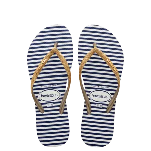 Kids Slim Glitter Stripes Flip Flops