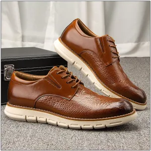 Lace Up Brown Oxford Fashion Dress Shoes