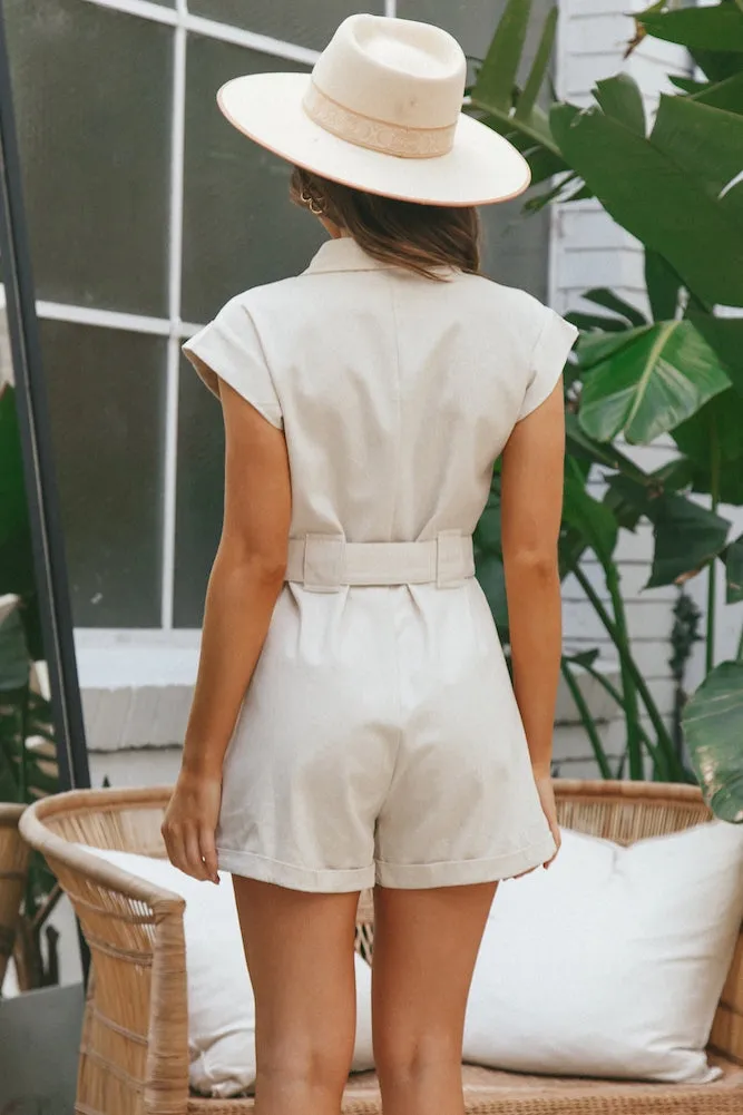 Love And Alchemy Playsuit Beige