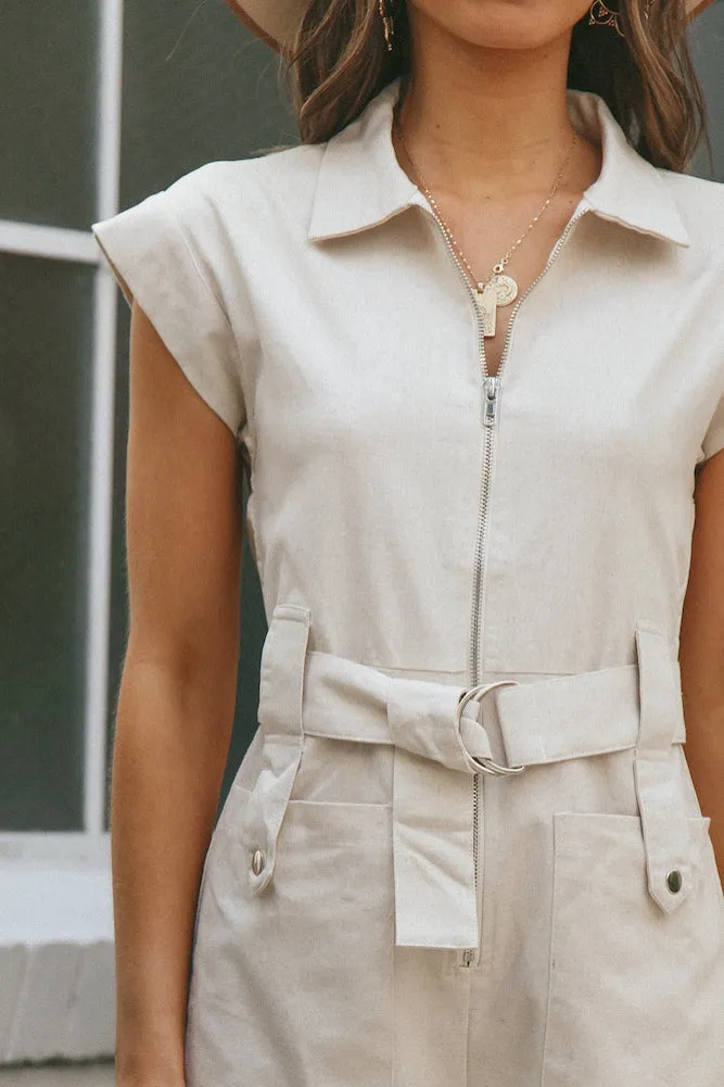 Love And Alchemy Playsuit Beige