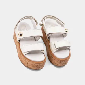 Lucille Sandals - Silver Woven