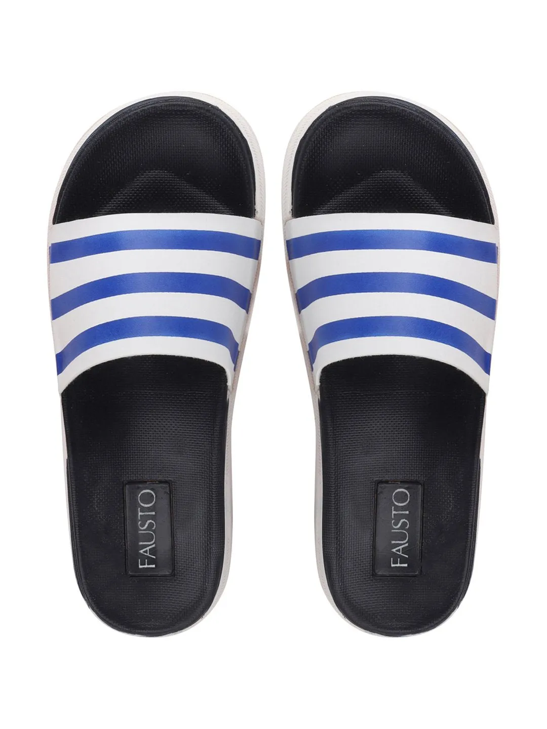 Men Navy Blue Casual Slip-On Flip-Flops