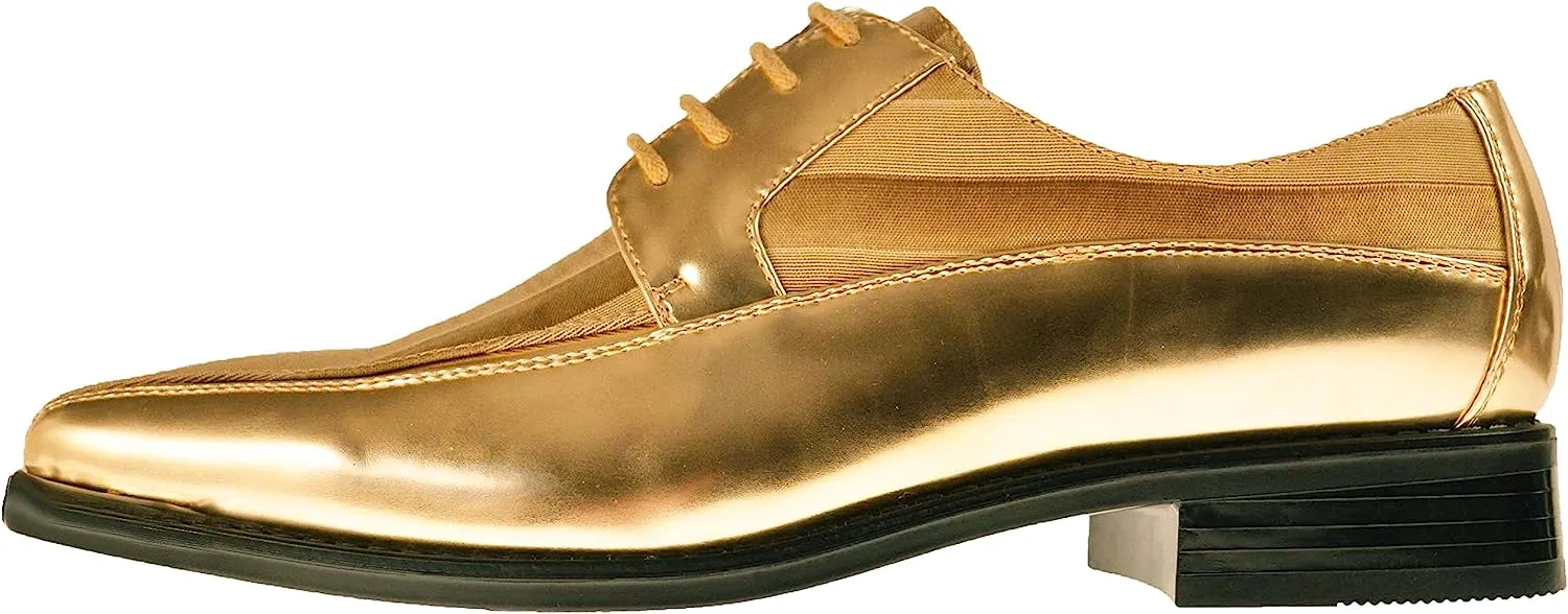 Men's Blue Formal Oxford Style Dress Shoes