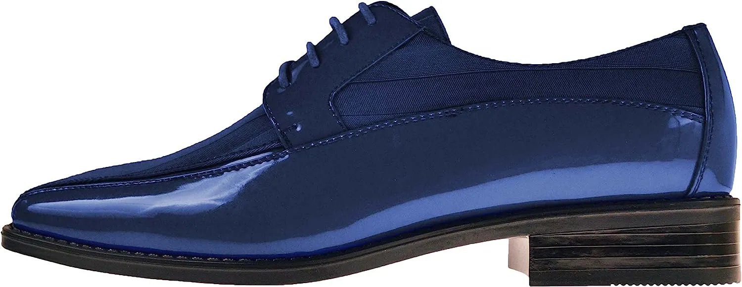 Men's Blue Formal Oxford Style Dress Shoes