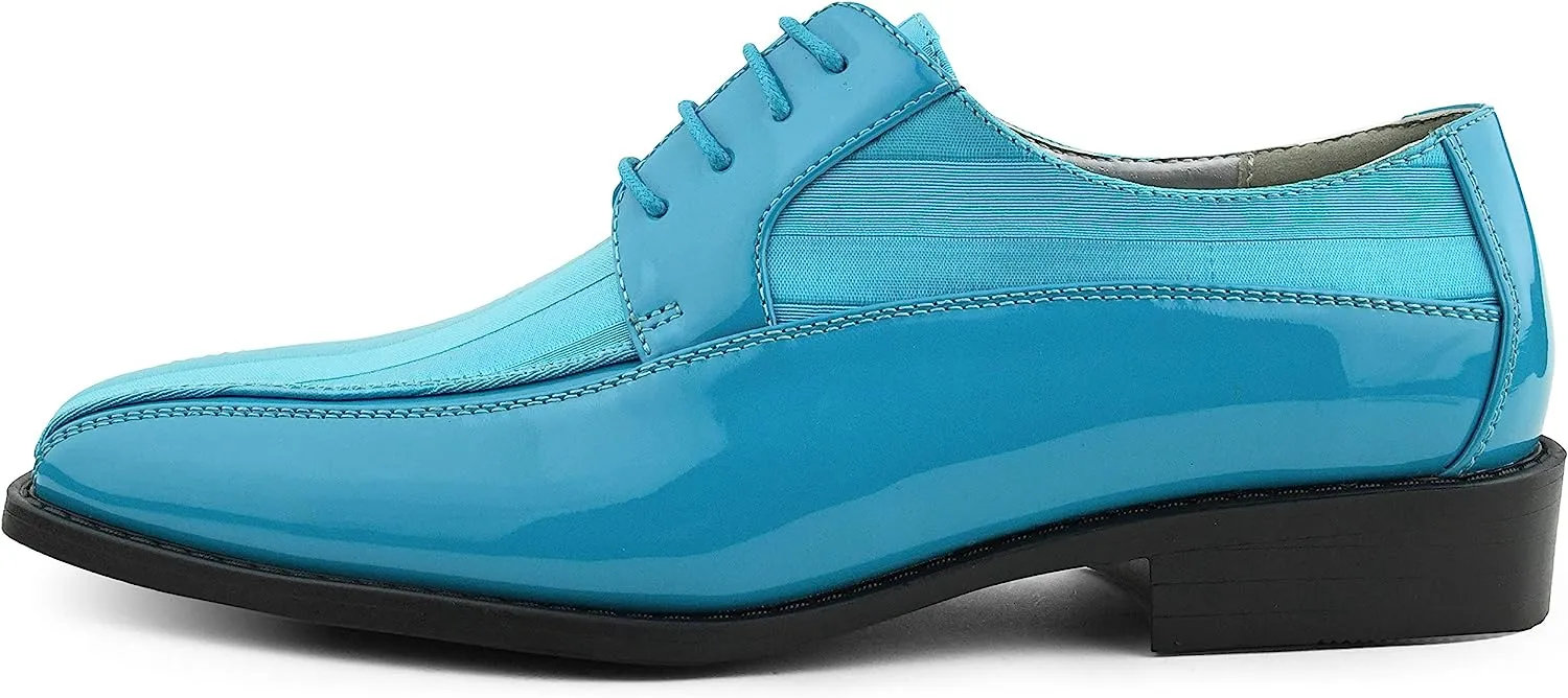 Men's Blue Formal Oxford Style Dress Shoes