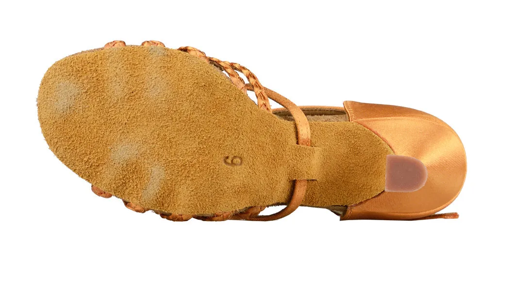 Miami Shoe - Dark Tan Satin 3" Flare
