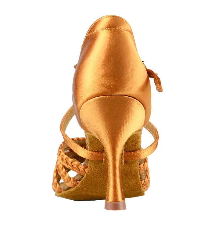 Miami Shoe - Dark Tan Satin 3" Flare