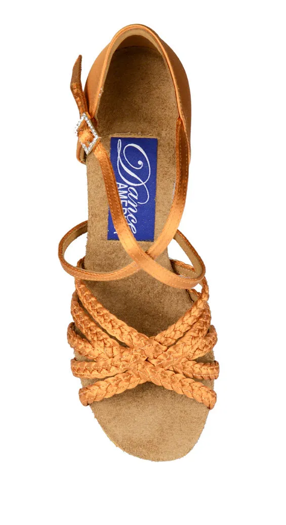 Miami Shoe - Dark Tan Satin 3" Flare