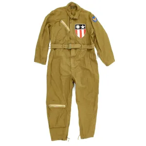 Original U.S. WWII Army Air Force Summer Type A-4 Flight Suit with CBI Patch