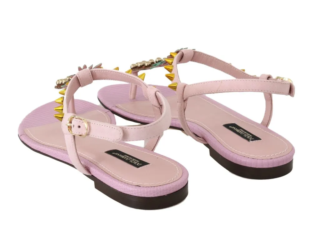 Pink Suede Pineapple Flip Flops