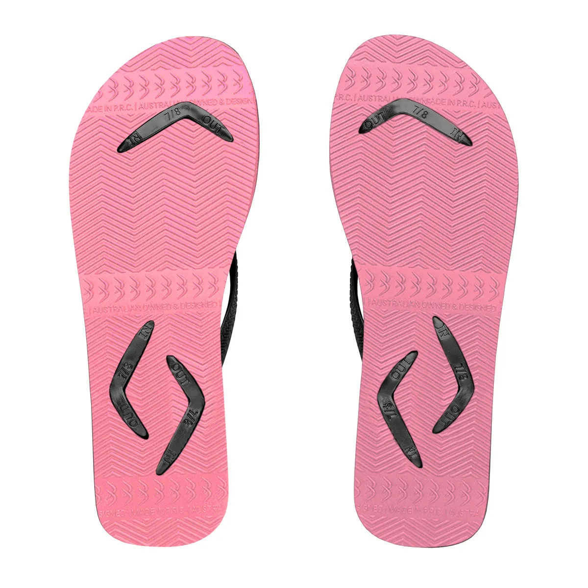 Slim Black/Pink Flip-Flops