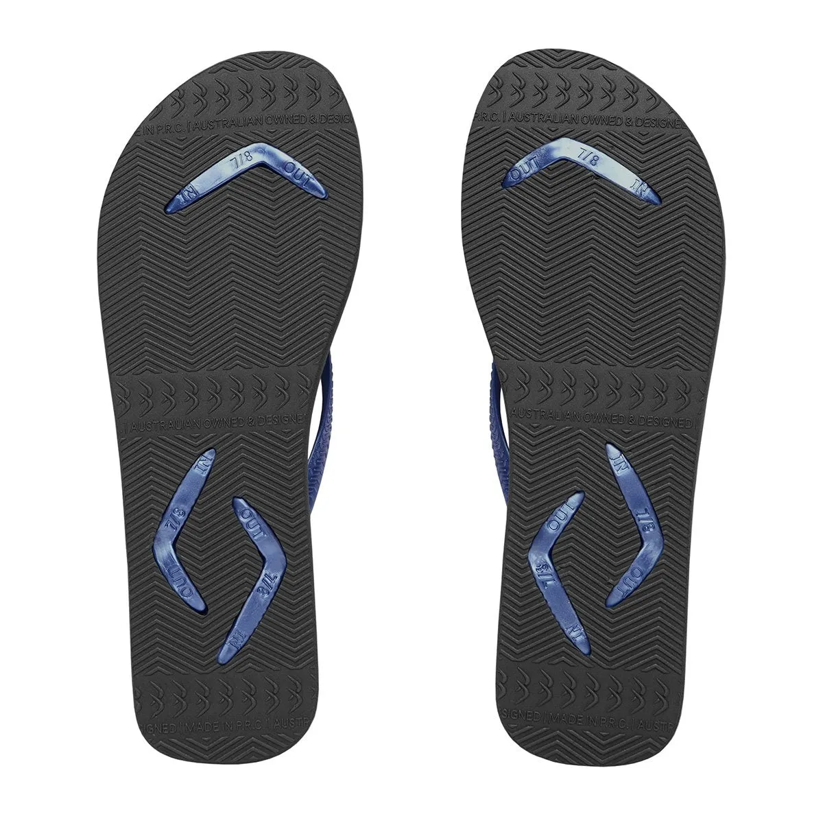 Slim Navy/Black Flip-Flops