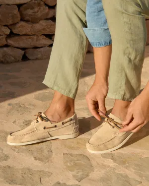 Suede Boat-Shoes - K11KM - Hamptons Champagne Beige