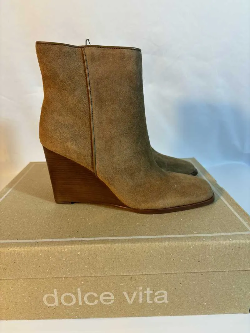 SUSANN BOOTIES CHESTNUT SUEDE - re:vita