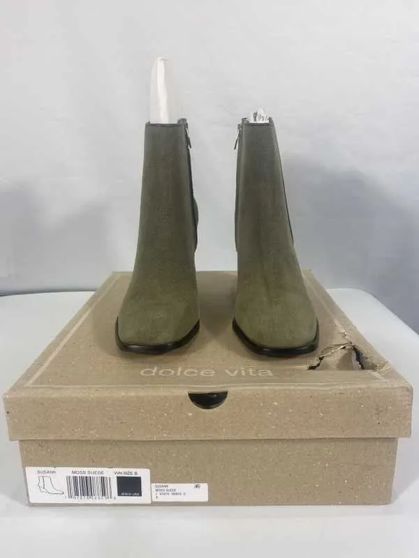 SUSANN BOOTIES MOSS SUEDE - re:vita