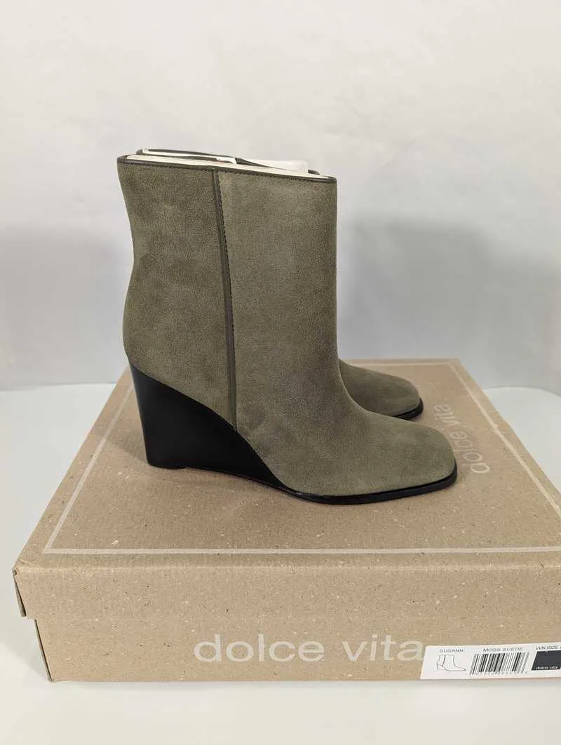 SUSANN BOOTIES MOSS SUEDE - re:vita