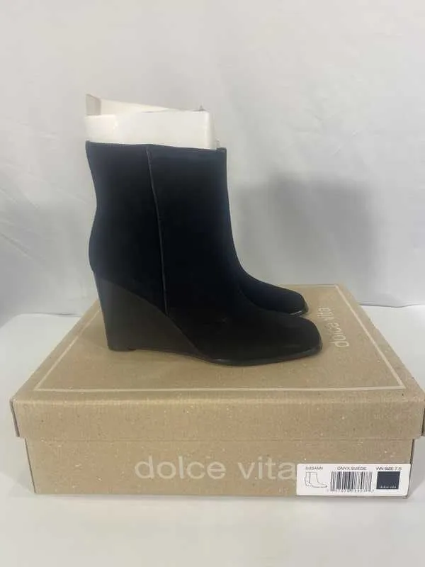 SUSANN BOOTIES ONYX SUEDE - re:vita