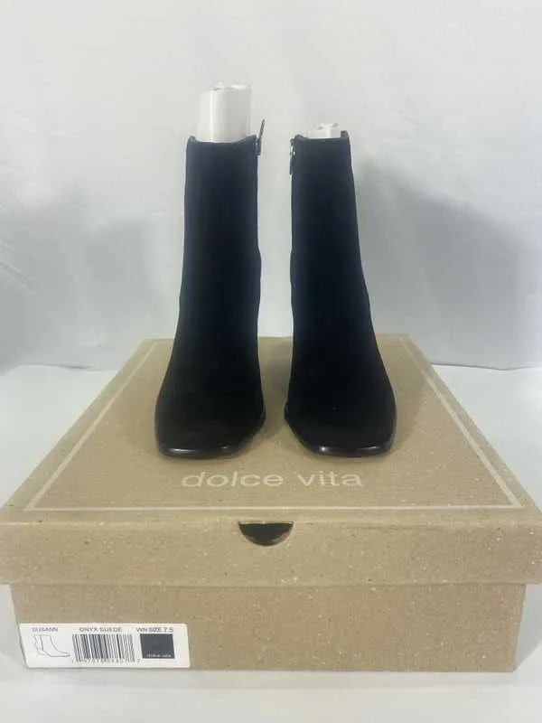 SUSANN BOOTIES ONYX SUEDE - re:vita