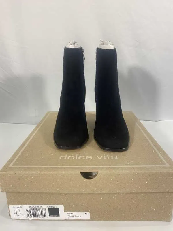 SUSANN WIDE BOOTIES ONYX SUEDE - re:vita