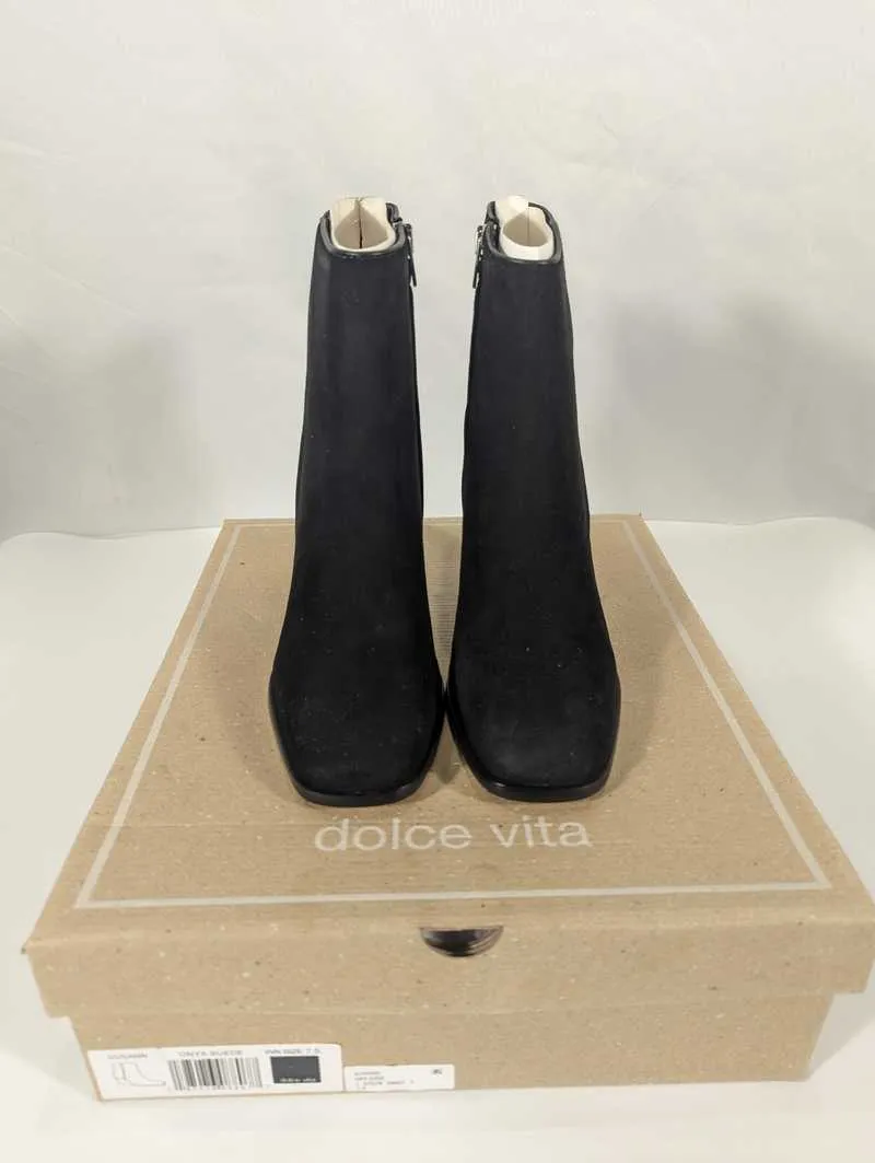 SUSANN WIDE BOOTIES ONYX SUEDE - re:vita