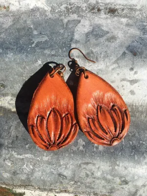 The Tad Tear Drop Earring Natural Sunflower