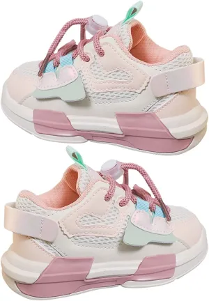 Toddler Shoelace Sneaker Mesh Breathable Baby Boys Kids Ankle First Walking Sport Shoes Non Slip Light Comfy Flat Shoes