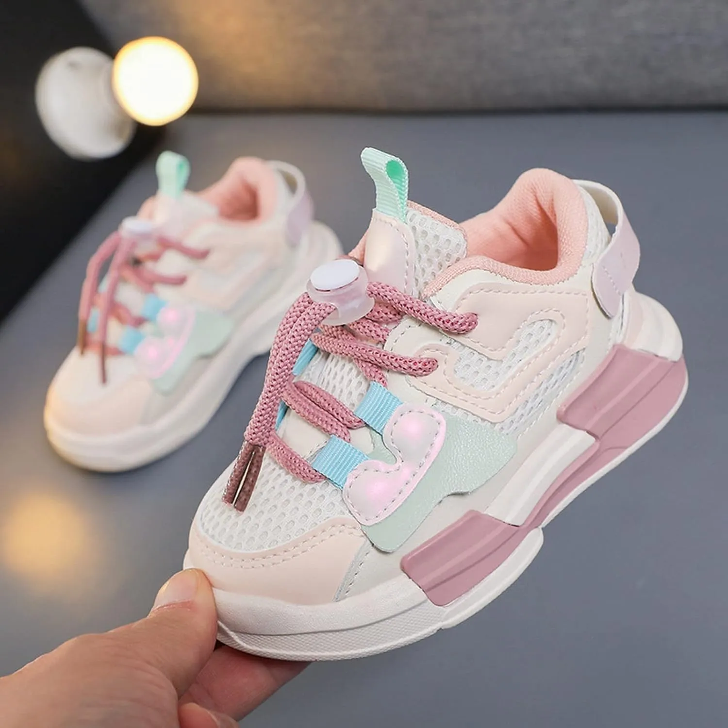 Toddler Shoelace Sneaker Mesh Breathable Baby Boys Kids Ankle First Walking Sport Shoes Non Slip Light Comfy Flat Shoes