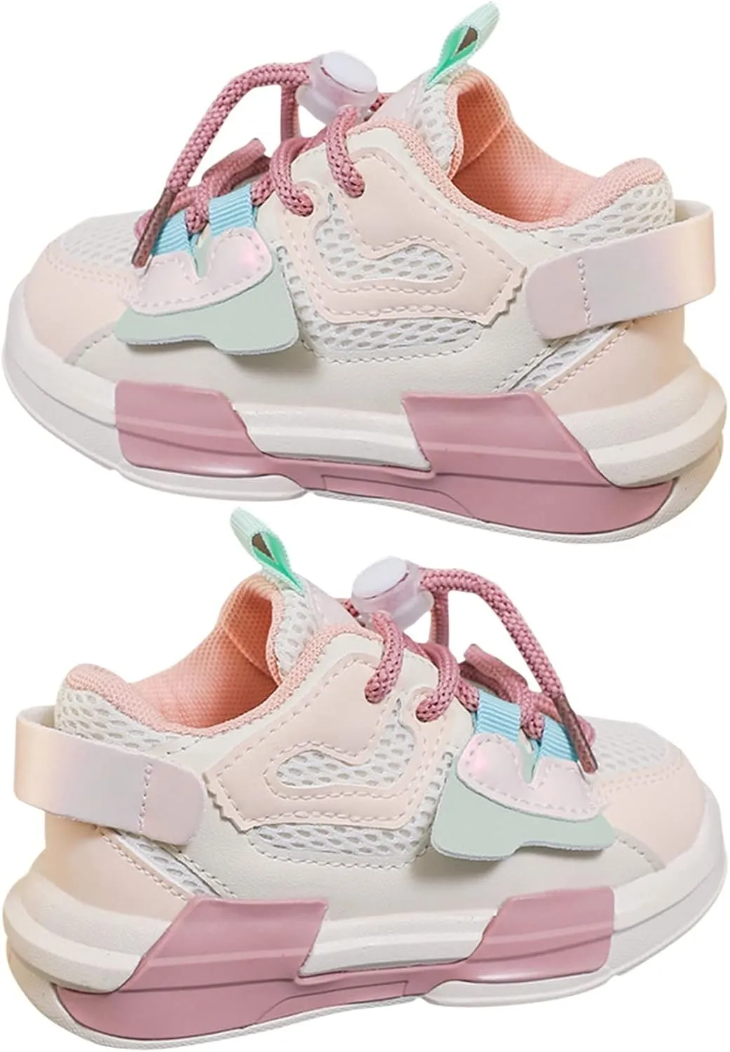 Toddler Shoelace Sneaker Mesh Breathable Baby Boys Kids Ankle First Walking Sport Shoes Non Slip Light Comfy Flat Shoes