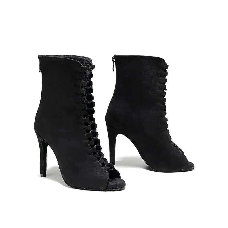 Women's Flannel Soft Sole Ballroom Latin Dance Boots